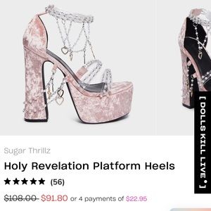 Sugar Thrillz Pink Velvet Heels